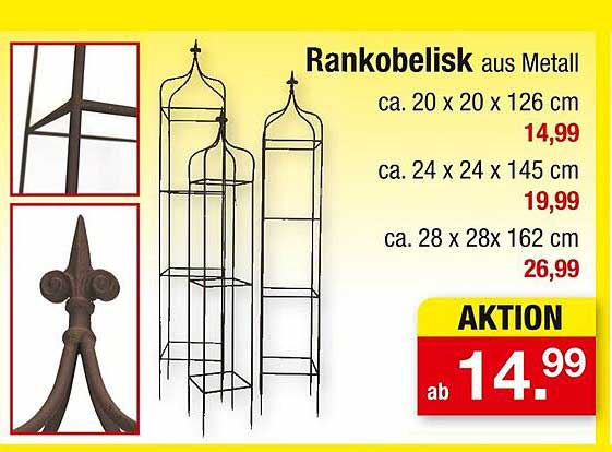 Rankobelisk aus Metall