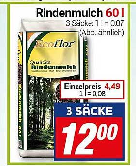 Rindenmulch 60 l - 3 Säcke für nur 12,00 €