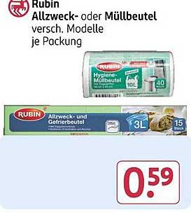 Rubin Allzweck- oder Müllbeutel - verschiedene Modelle je Packing