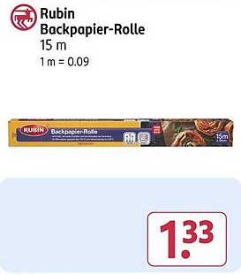 Rubin Backpapier-Rolle 15 m