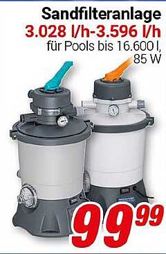 Sandfilteranlage für Pools bis 16.600 l, 85 W