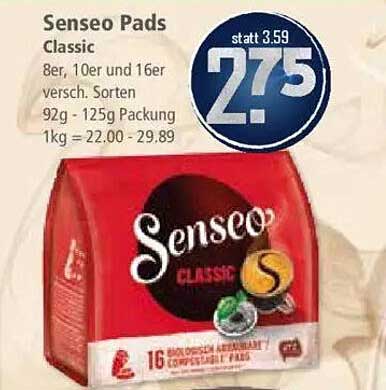 Senseo Pads Classic 16er Packung - Jetzt zum Bestpreis!