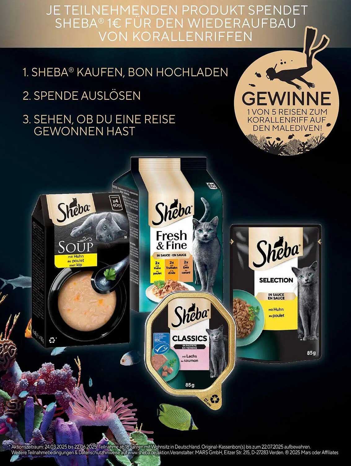 Sheba® Katzenfutter - Für glückliche Katzen und gesunde Korallenriffe