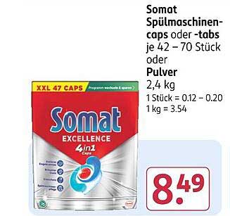 Somat Spülmaschinen-caps oder -tabs 42 – 70 Stück