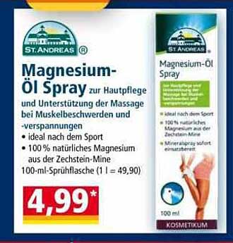 St. Andreas Magnesium-Öl Spray 100 ml