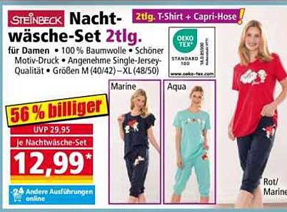 STEINBECK Nachtwäsche-Set 2tlg. für Damen