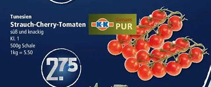 Strauch-Cherry-Tomaten süß und knackig aus Tunesien