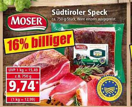 Südtiroler Speck - 750-g-Stück von Moser