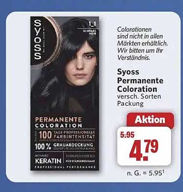 Syoss Permanente Coloration versch. Sorten Packung