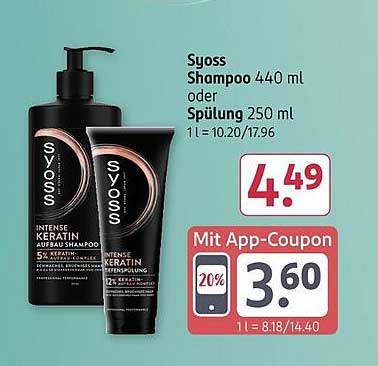 Syoss Shampoo 440 ml oder Spülung 250 ml