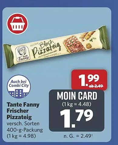 Tante Fanny Frischer Pizzateig 400 g