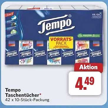 Tempo Taschentücher - 42 x 10-Stück-Packung