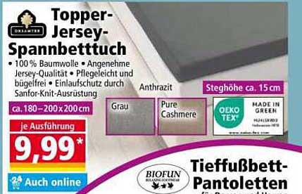 Topper-Jersey-Spannbettuch