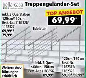 Treppengeländer-Set aus Edelstahl - Top Angebot bei Norma