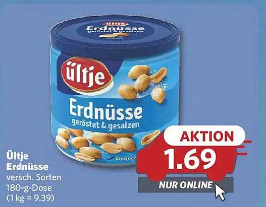 Ültje Erdnüsse geröstet & gesalzen 180-g-Dose
