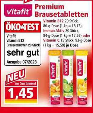 Vitafit Premium Brausetabletten Vitamin B12 20 Stück