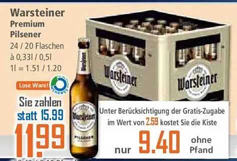 Warsteiner Premium Pilsener 24 Flaschen