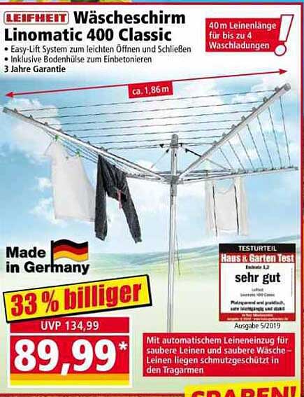 Wäscheständer Linomatic 400 Classic von Leifheit