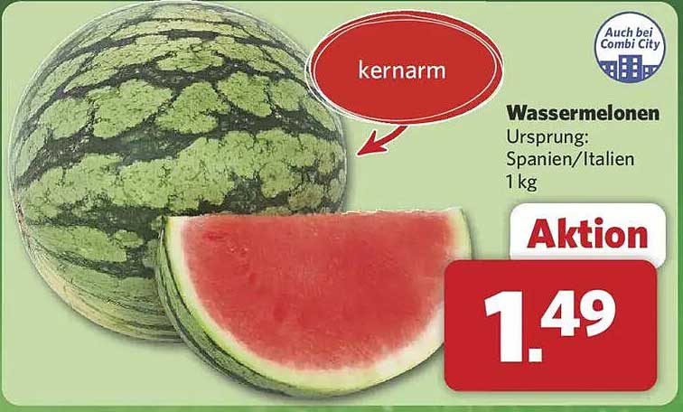 Wassermelonen, kernarm, 1 kg - Aktion!