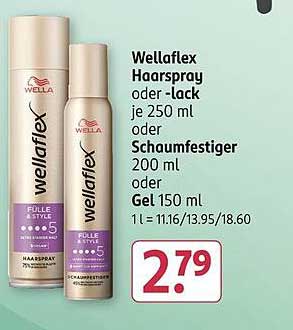 Wellaflex Haarspray oder -lack je 250 ml oder Schaumfestiger 200 ml oder Gel 150 ml