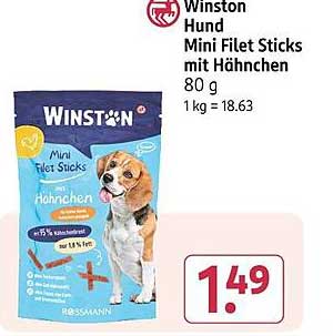 Winston Hund Mini Filet Sticks mit Hähnchen 80 g