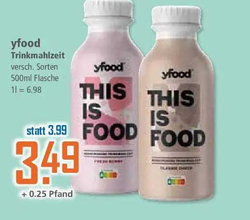 yfood Trinkmahlzeit, verschiedene Sorten 500ml Flasche