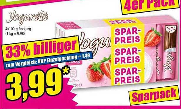Yogurette - 4er Pack für nur 3,99 €