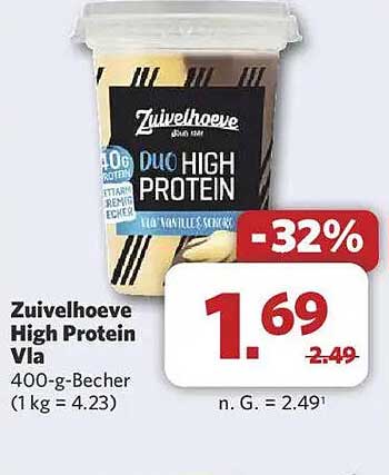 Zuivelhoeve High Protein Vla 400-g-Becher