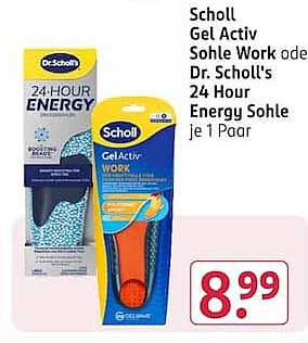 Scholl Gel Activ Sohle Work oder Dr. Scholl's 24 Hour Energy Sohle je 1 Paar