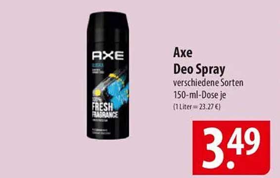 Axe Deo Spray verschiedene Sorten 150-ml-Dose