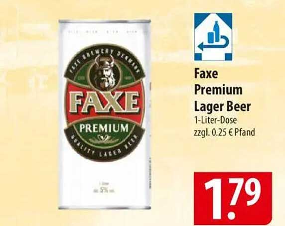Faxe Premium Lager Beer 1-Liter-Dose