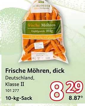 Frische Möhren, dick – 10 kg Sack