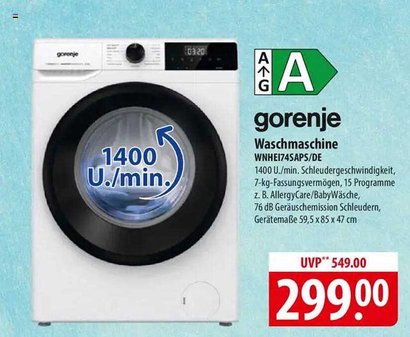 gorenje Waschmaschine WNEI74SAPS/DE
