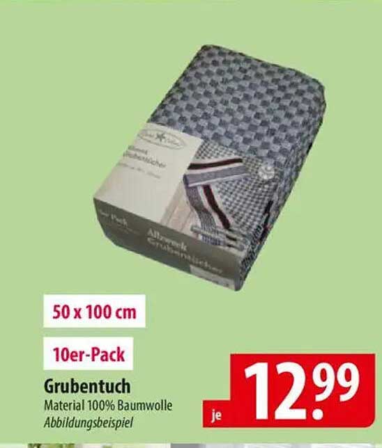 Grubentuch 10er-Pack aus 100% Baumwolle
