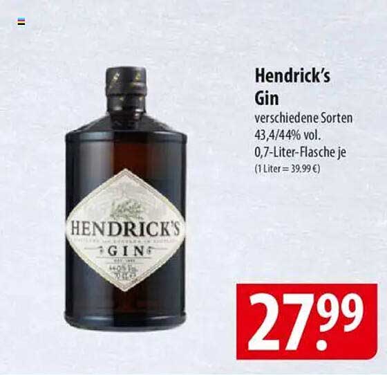 Hendrick's Gin 0,7-Liter-Flasche
