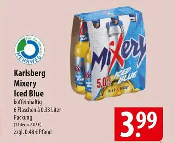 Karlsberg Mixery Iced Blue 6 Flaschen à 0,33 Liter
