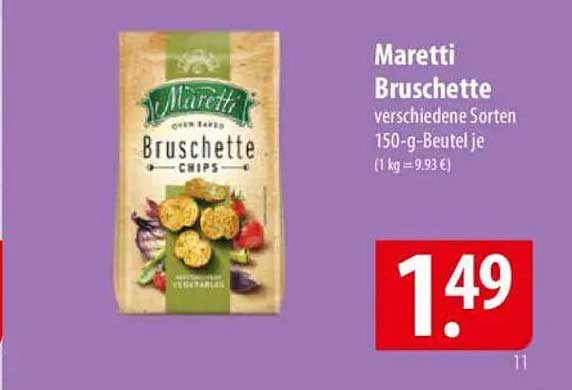 Maretti Bruschette verschiedene Sorten 150-g-Beutel