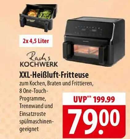 Rach's Kochwerk XXL-Heißluft-Fritteuse