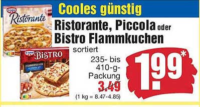 Ristorante, Piccola oder Bistro Flammkuchen - Sortiert