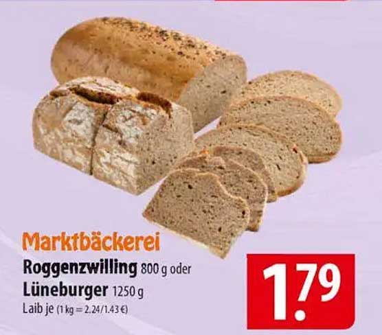Roggenzwilling 800 g oder Lüneburger 1250 g