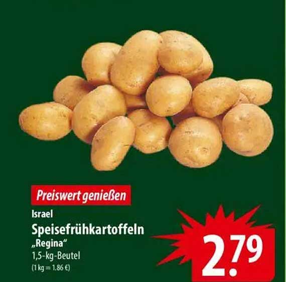 Speisefrühkartoffeln „Regina“ 1,5-kg-Beutel