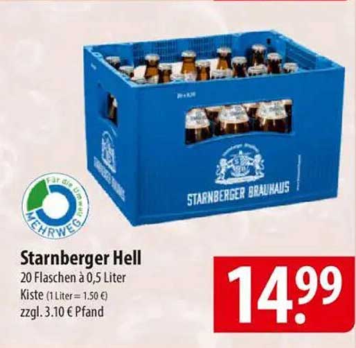 Starnberger Hell – 20 Flaschen à 0,5 Liter Kiste