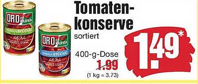 Tomatenkonserve sortiert 400-g-Dose - Jetzt zum Sonderpreis!