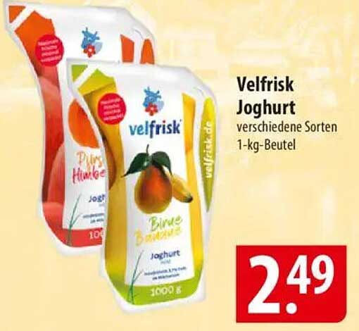 Velfrisk Joghurt verschiedene Sorten 1-kg-Beutel
