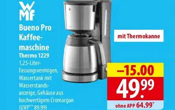 WMF Bueno Pro Kaffeemaschine Thermo 1229