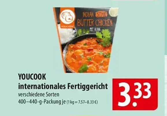 YOUCOOK internationales Fertiggericht - verschiedene Sorten