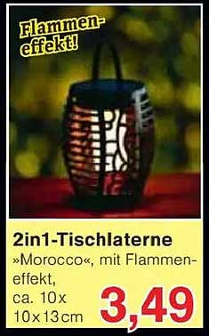 2in1-Tischlaterne »Morocco«, mit Flammeneffekt