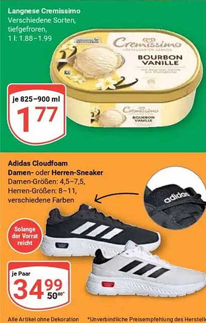 Adidas Cloudfoam Damen- oder Herren-Sneaker