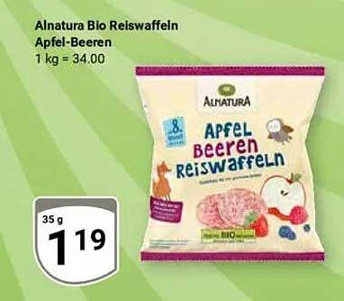 Alnatura Bio Reiswaffeln Apfel-Beeren