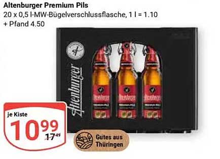 Altenburger Premium Pils – Kiste mit 20 Flaschen